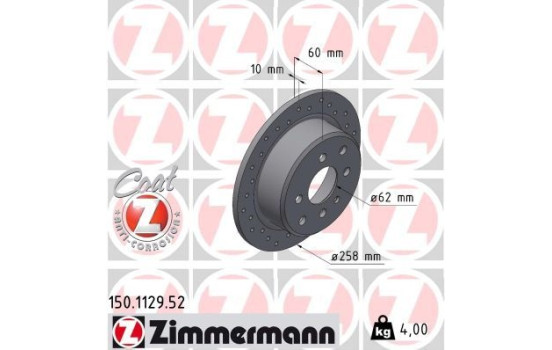 Brake Disc SPORT BRAKE DISC COAT Z 150.1129.52 Zimmermann, Image 2