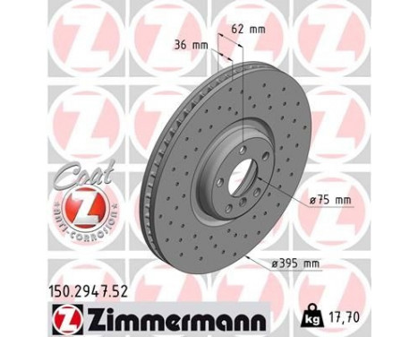 Brake Disc SPORT BRAKE DISC COAT Z 150.2947.52 Zimmermann