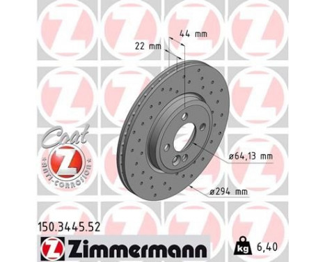 Brake Disc SPORT BRAKE DISC COAT Z 150.3445.52 Zimmermann, Image 2