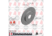 Brake Disc SPORT BRAKE DISC COAT Z 250.1345.52 Zimmermann