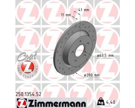Brake Disc SPORT BRAKE DISC COAT Z 250.1354.52 Zimmermann