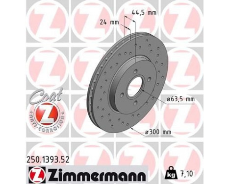 Brake Disc SPORT BRAKE DISC COAT Z 250.1393.52 Zimmermann, Image 2