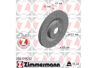 Brake Disc SPORT BRAKE DISC COAT Z 250.1395.52 Zimmermann