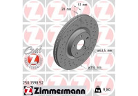 Brake Disc SPORT BRAKE DISC COAT Z 250.1398.52 Zimmermann