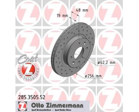 Brake Disc SPORT BRAKE DISC COAT Z 285.3505.52 Zimmermann