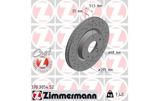 Brake Disc SPORT BRAKE DISC COAT Z 370.3054.52 Zimmermann