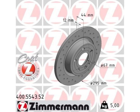 Brake disc SPORT BRAKE DISC COAT Z 400.5543.52 Zimmermann