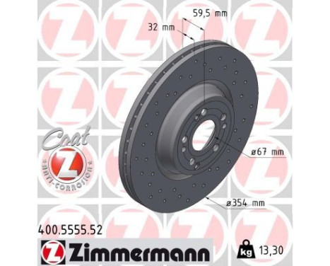 Brake disc SPORT BRAKE DISC COAT Z 400.5555.52 Zimmermann