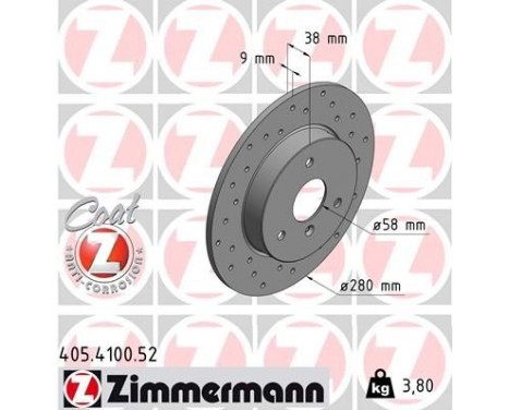 Brake Disc SPORT BRAKE DISC COAT Z 405.4100.52 Zimmermann, Image 2