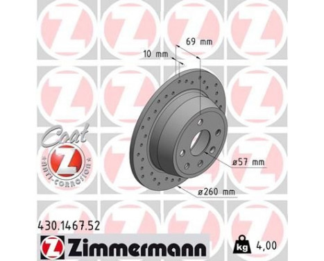 Brake Disc SPORT BRAKE DISC COAT Z 430.1467.52 Zimmermann, Image 2