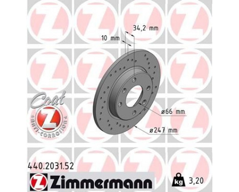 Brake Disc SPORT BRAKE DISC COAT Z 440.2031.52 Zimmermann, Image 2