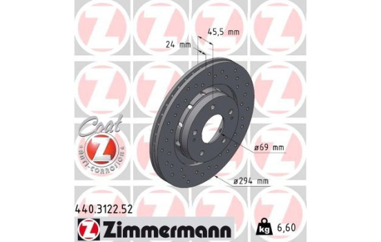 Brake Disc SPORT BRAKE DISC COAT Z 440.3122.52 Zimmermann, Image 2