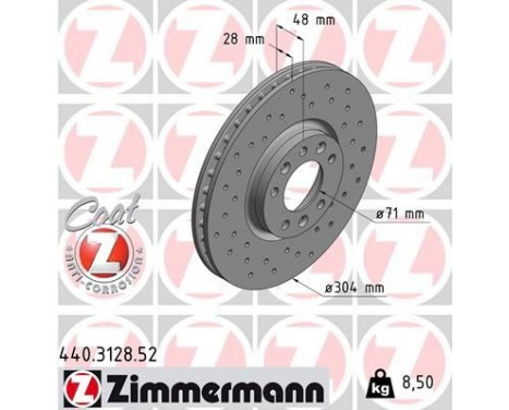 Brake Disc SPORT BRAKE DISC COAT Z 440.3128.52 Zimmermann