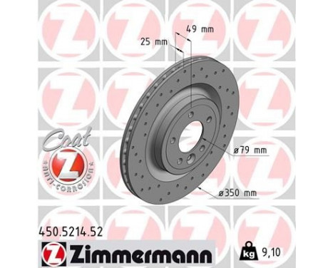 Brake Disc SPORT BRAKE DISC COAT Z 450.5214.52 Zimmermann, Image 2