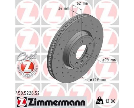 Brake Disc SPORT BRAKE DISC COAT Z 450.5226.52 Zimmermann