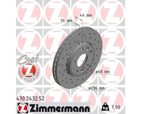 Brake Disc SPORT BRAKE DISC COAT Z 470.2432.52 Zimmermann, Image 2