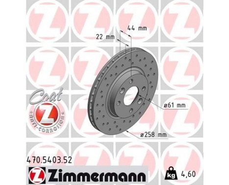 Brake Disc SPORT BRAKE DISC COAT Z 470.5403.52 Zimmermann, Image 2