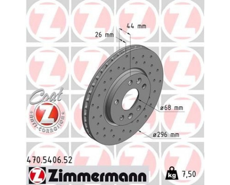 Brake Disc SPORT BRAKE DISC COAT Z 470.5406.52 Zimmermann, Image 2