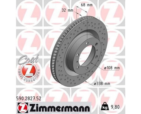 Brake Disc SPORT BRAKE DISC COAT Z 590.2827.52 Zimmermann