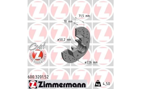 Brake Disc SPORT BRAKE DISC COAT Z 600.3201.52 Zimmermann, Image 2