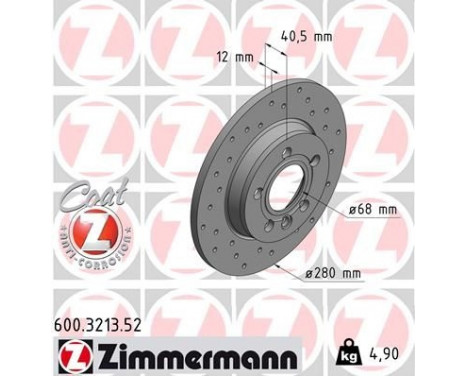 Brake Disc SPORT BRAKE DISC COAT Z 600.3213.52 Zimmermann, Image 2