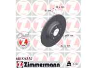 Brake disc SPORT BRAKE DISC COAT Z 600.3263.52 Zimmermann