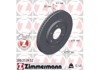 Brake disc SPORT BRAKE DISC Z 200.2539.52 Zimmermann