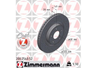 Brake disc SPORT BRAKE DISC Z 200.2540.52 Zimmermann