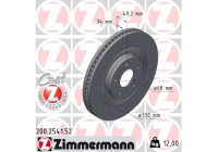Brake disc SPORT BRAKE DISC Z 200.2541.52 Zimmermann