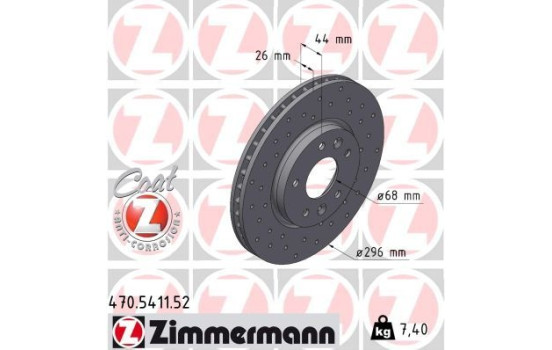 Brake disc SPORT BRAKE DISC Z 470.5411.52 Zimmermann