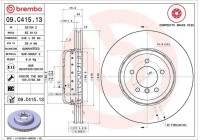 Brake Disc TWO-PIECE DISCS LINE 09.C415.13 Brembo