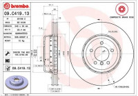 Brake Disc TWO-PIECE DISCS LINE 09.C419.13 Brembo