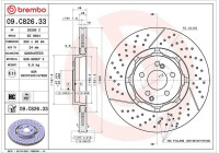 Brake Disc TWO-PIECE DISCS LINE 09.C826.33 Brembo