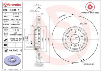 Brake Disc TWO-PIECE DISCS LINE 09.D900.13 Brembo