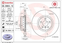 Brake Disc TWO-PIECE DISCS LINE 09.D904.13 Brembo