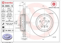 Brake Disc TWO-PIECE DISCS LINE 09.D905.13 Brembo