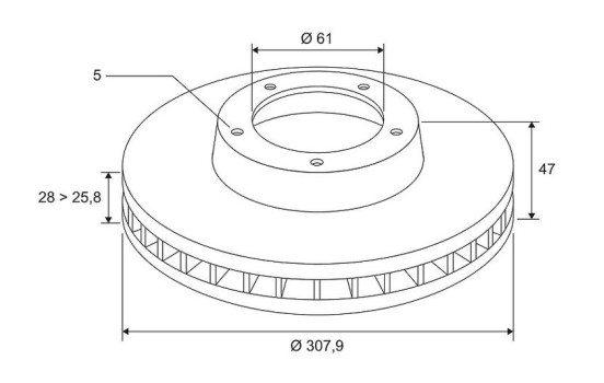 Brake disc X1 REN ESPACE IV 197079 Valeo, Image 4