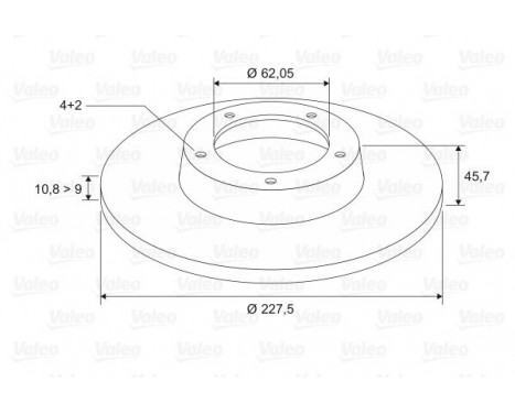 Brake disc X2 FIA FIORINO UNO PANDA 186151 Valeo