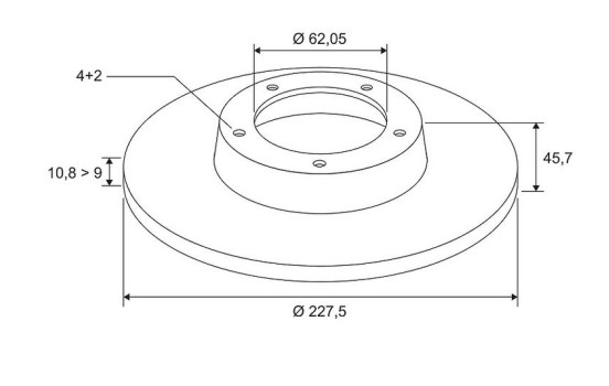 Brake disc X2 FIA FIORINO UNO PANDA 186151 Valeo, Image 2