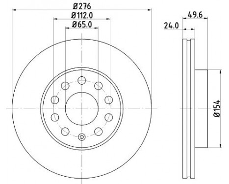 Brake discs 8DD 355 122-721 Hella