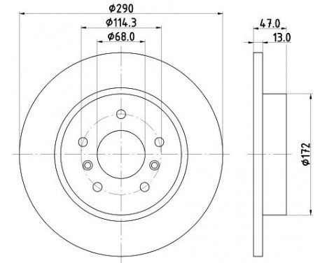 Brake discs 8DD 355 122-771 Hella