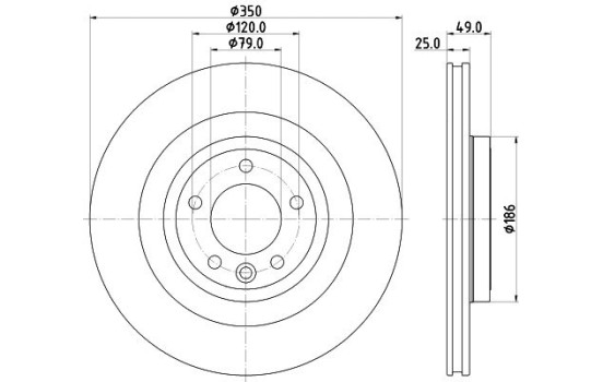 Brake discs 8DD 355 123-091 Hella