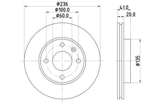 Brake discs 8DD 355 123-121 Hella