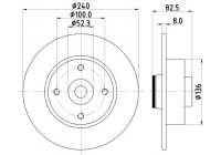 Brake discs 8DD 355 123-241 Hella