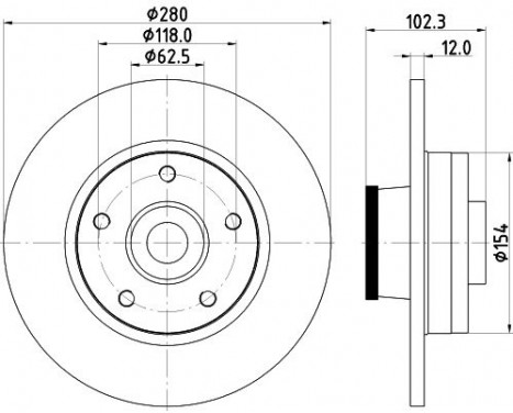 Brake discs 8DD 355 123-251 Hella