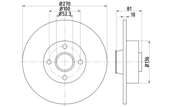 Brake discs 8DD 355 123-271 Hella
