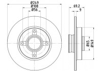 Brake discs 8DD 355 123-281 Hella