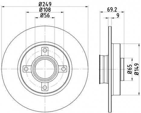 Brake discs 8DD 355 123-281 Hella