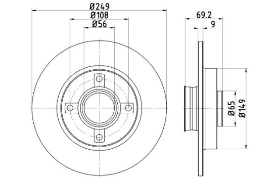 Brake discs 8DD 355 123-281 Hella