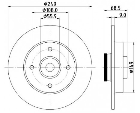 Brake discs 8DD 355 123-291 Hella